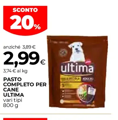 Pasto completo per cane Ultima