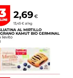 Sfogliatina al mirtillo con grano kamut bio Germinal
