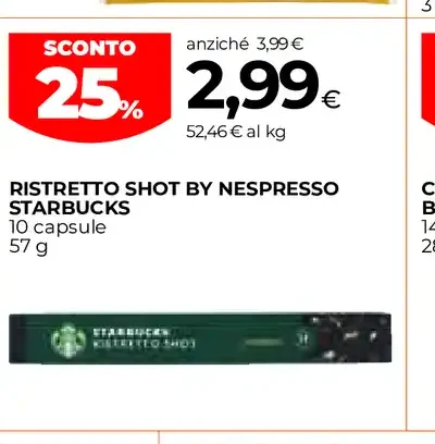 Ristretto Shot Starbucks Nespresso