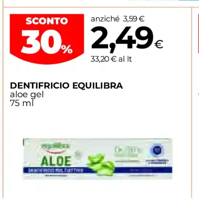 Dentifricio Equilibra aloe gel
