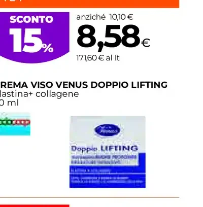 Crema viso Venus doppio lifting
