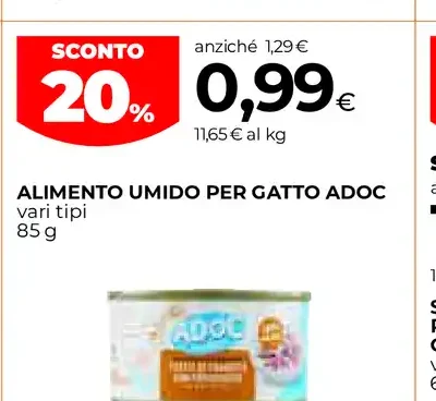 Alimento umido per gatto Adoc