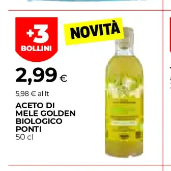 Aceto di mele Golden biologico Ponti