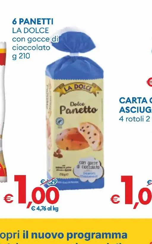 Panetti con gocce di cioccolato