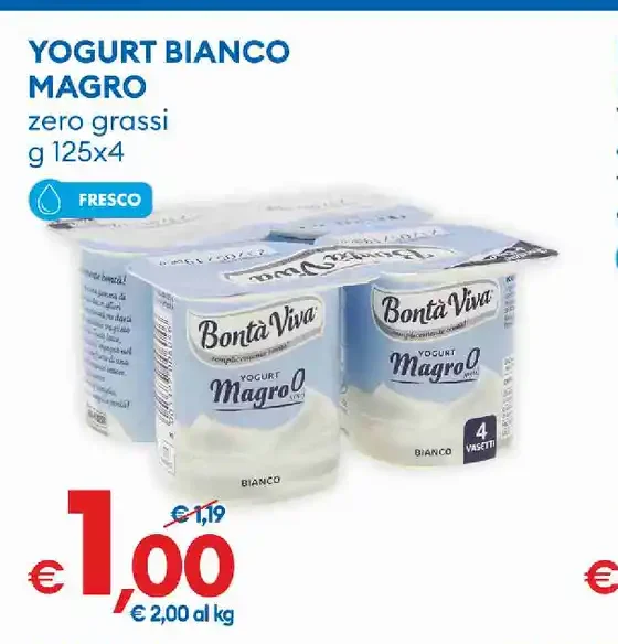 Yogurt bianco magro