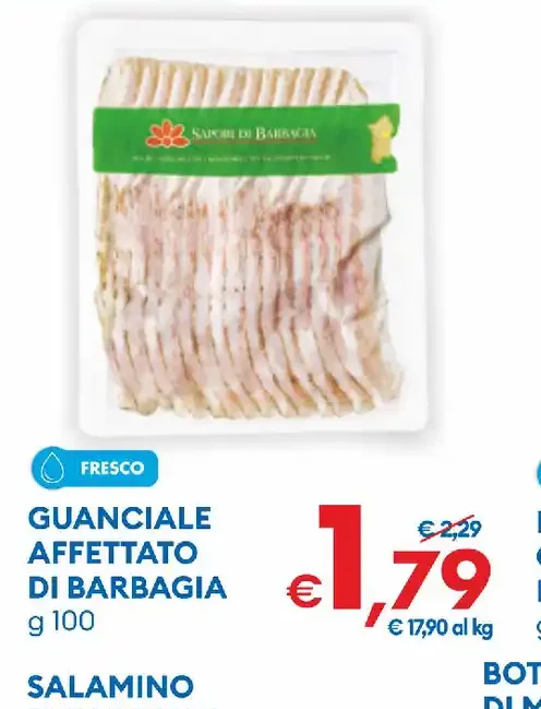 Guanciale affettato di Barbagia
