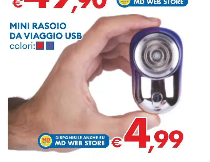 Mini rasoio da viaggio USB