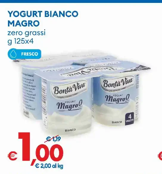 Yogurt bianco magro