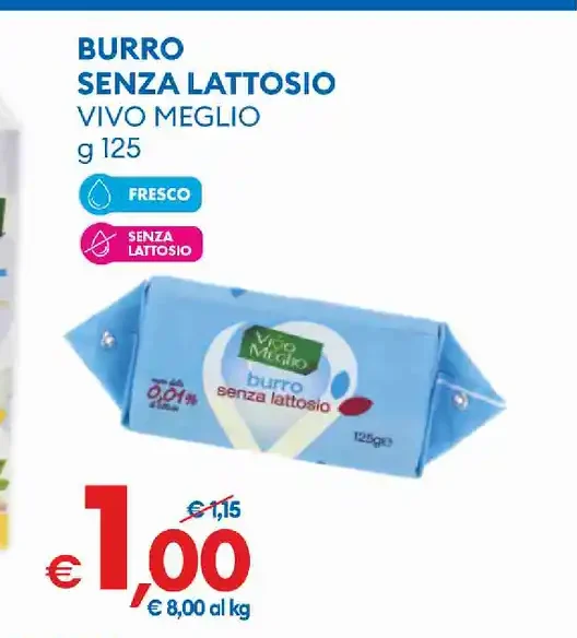 Burro senza lattosio