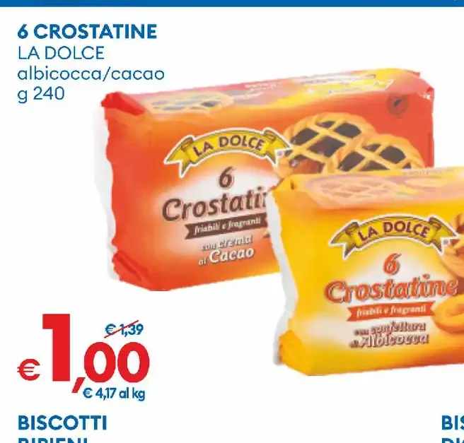 Crostatine albicocca/cacao