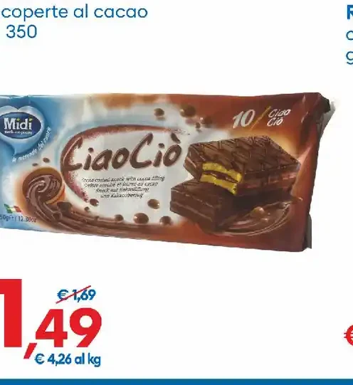 Merendine ripiene al cacao