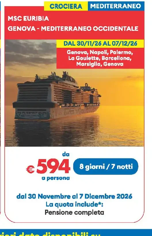 MSC Euribia crociera Mediterraneo