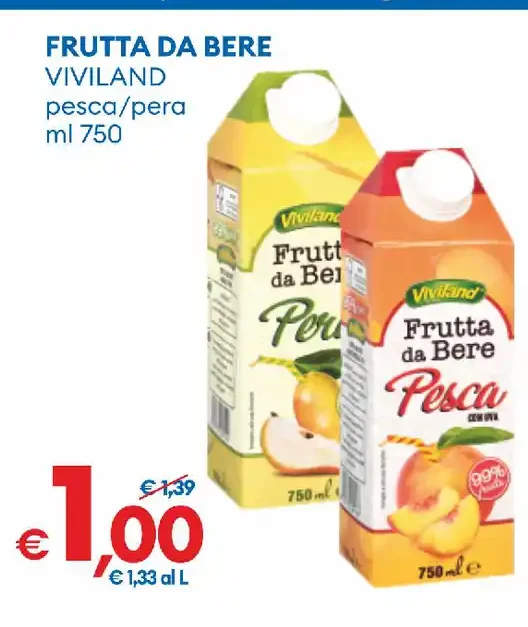 Frutta da bere pesca/pera