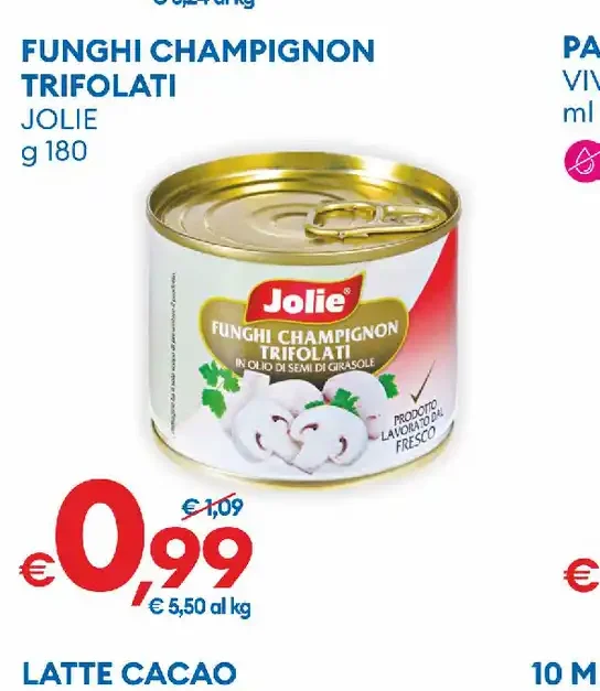 Funghi champignon trifolati Jolie