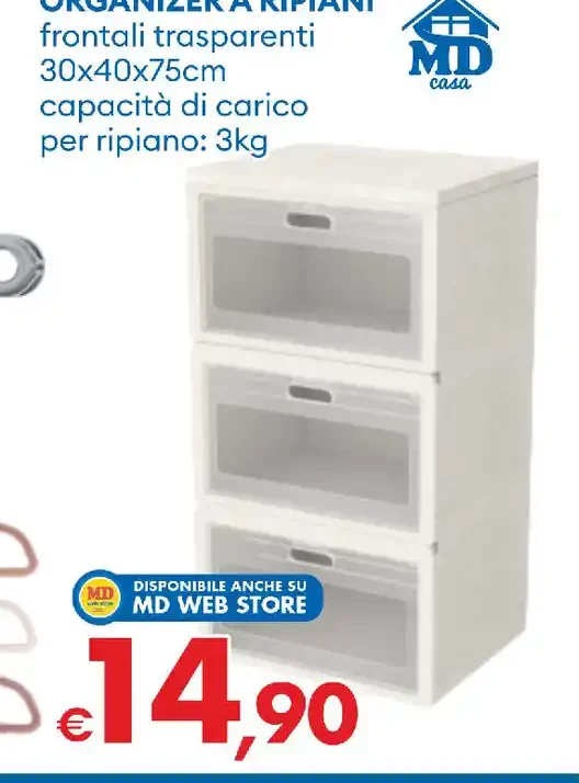Organizer a ripiani