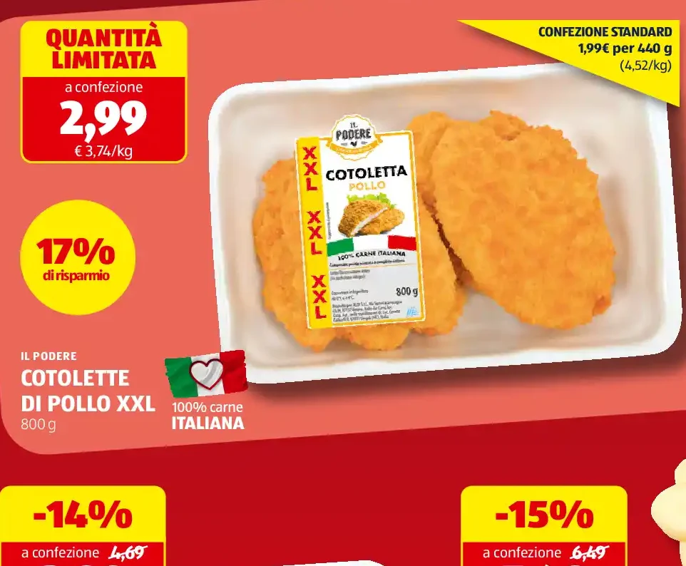 Cotolette di pollo XXL