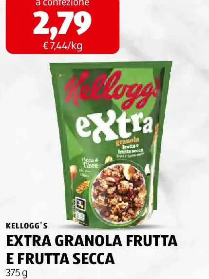Extra granola frutta e frutta secca