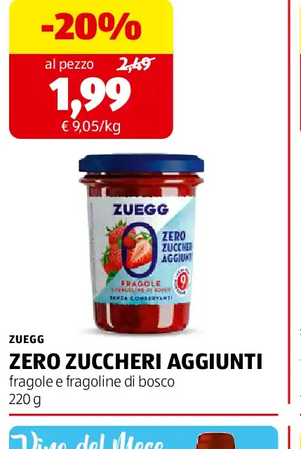 Confettura zero zuccheri aggiunti