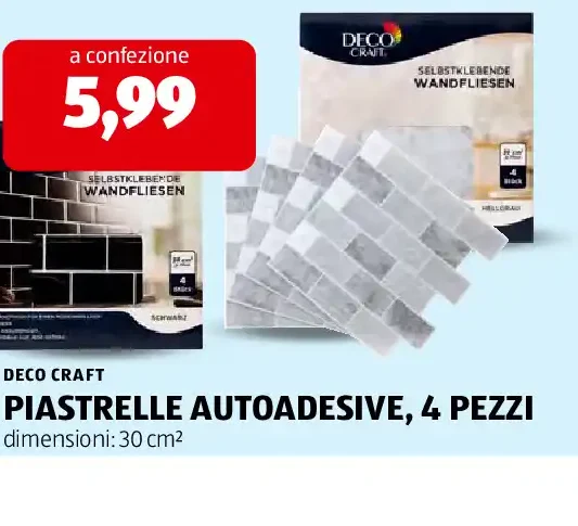 Piastrelle autoadesive, 4 pezzi