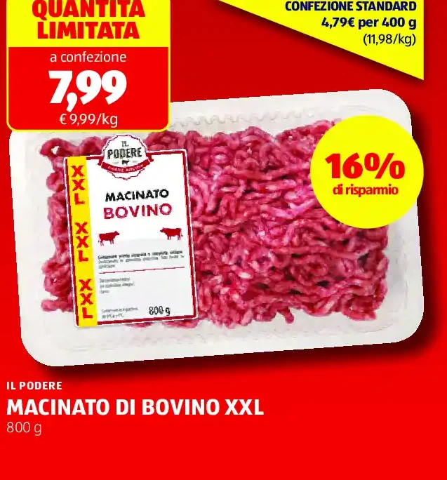 Macinato di bovino XXL