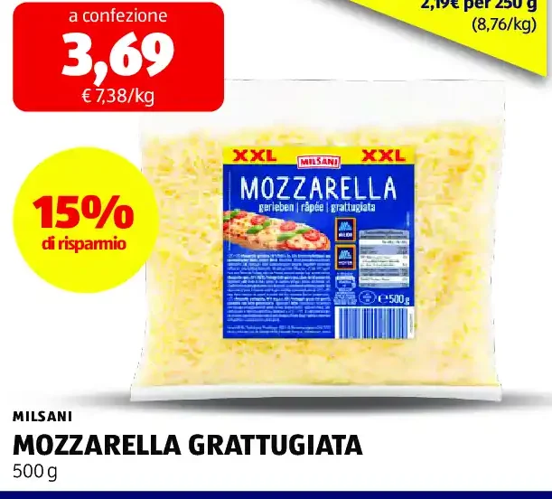 Mozzarella grattugiata