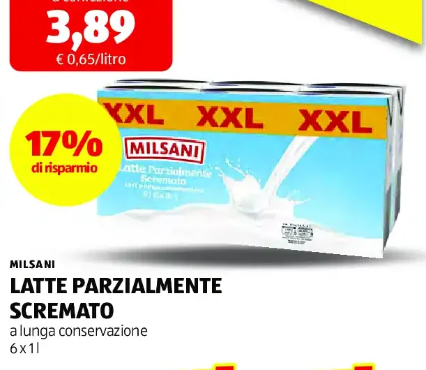 Latte parzialmente scremato