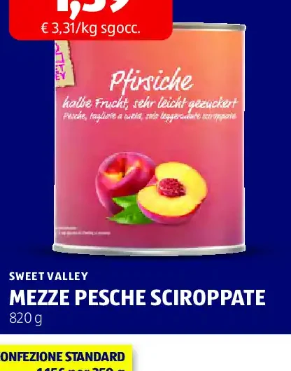 Mezze pesche sciroppate