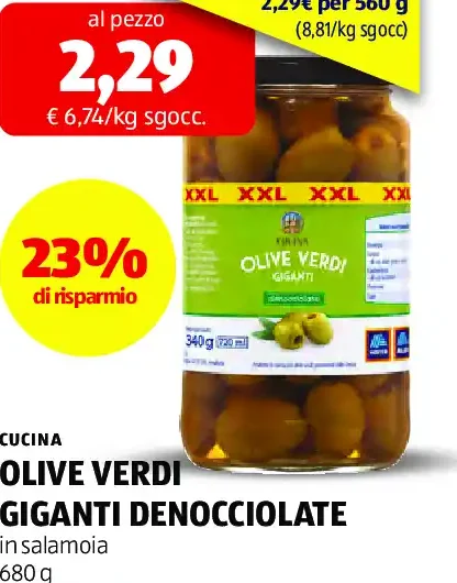 Olive verdi giganti denocciolate