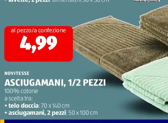 Asciugamani, 1/2 pezzi