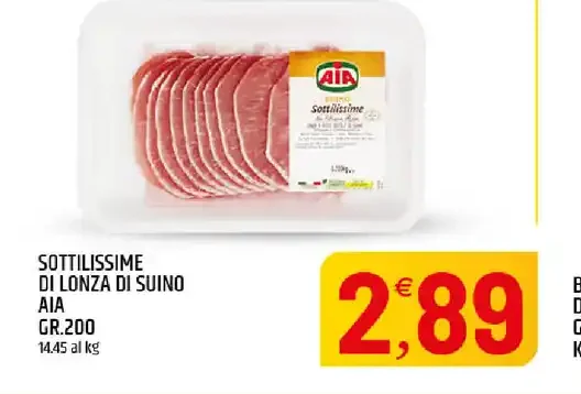 Sottilissime di lonza di suino