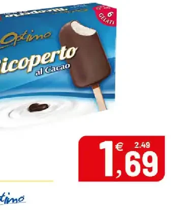Gelato ricoperto al cacao