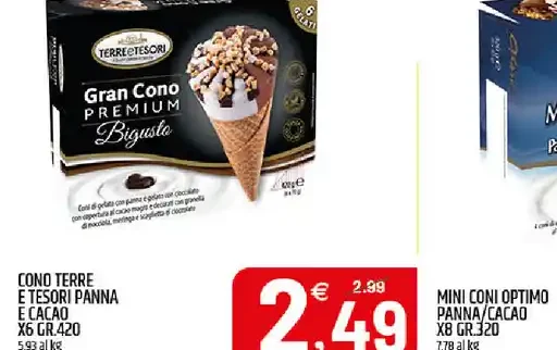 Cono panna e cacao