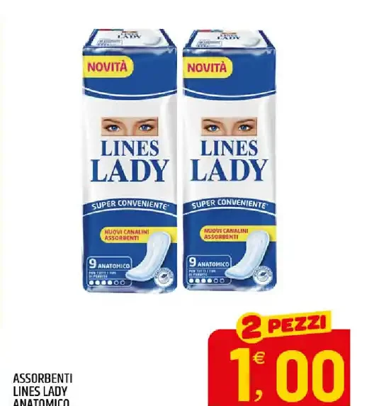 Assorbenti Lines Lady anatomico