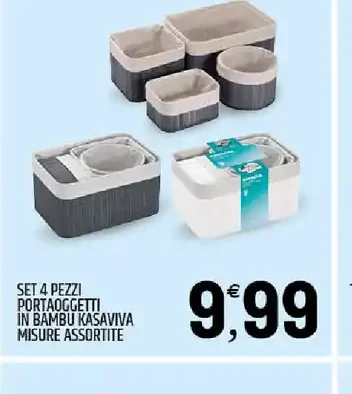 Set portoggetti in bambù
