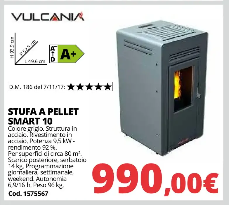 Stufa a pellet Smart 10