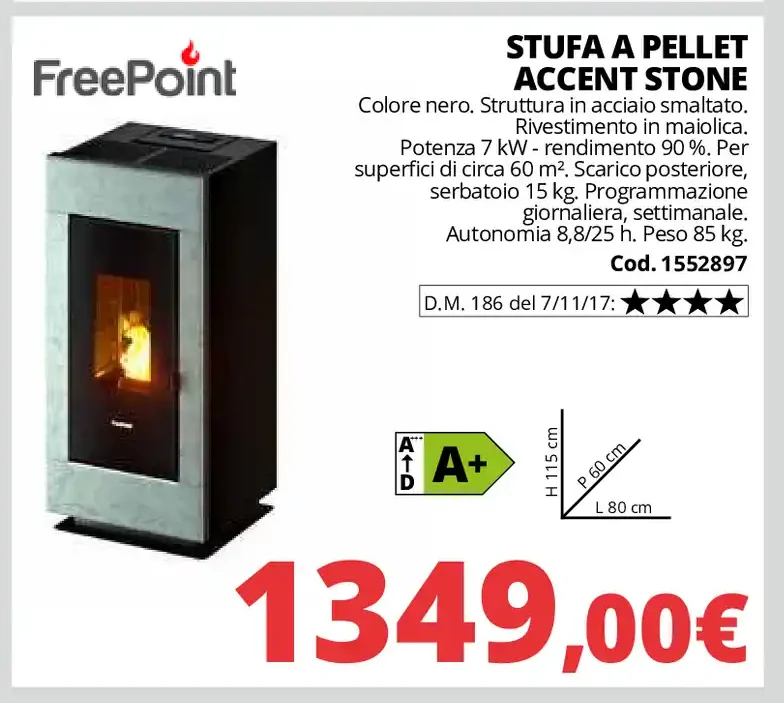 Stufa a pellet Accent Stone