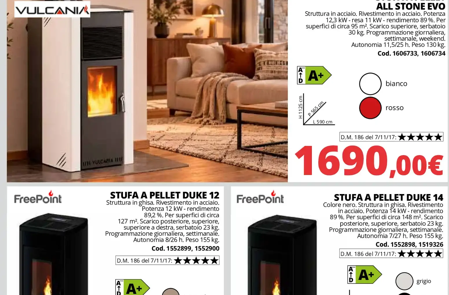 Stufa a pellet All Stone Evo