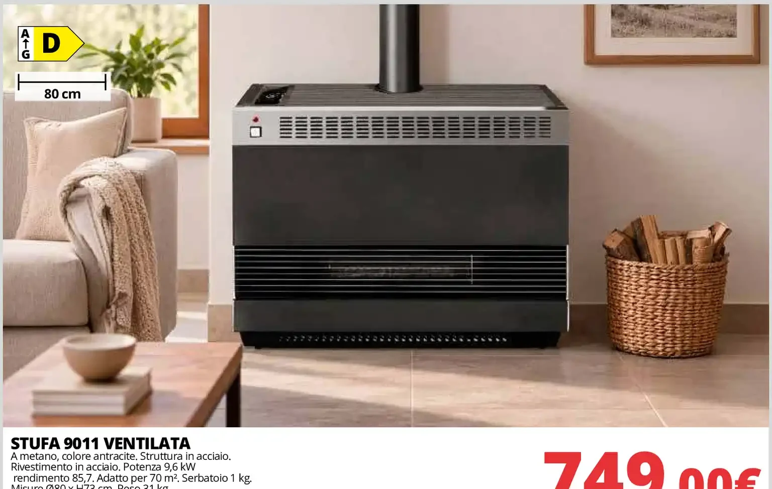 Stufa 9011 ventilata