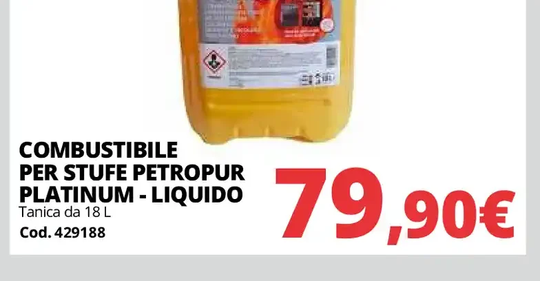 Combustibile per stufe Petropur Platinum liquido