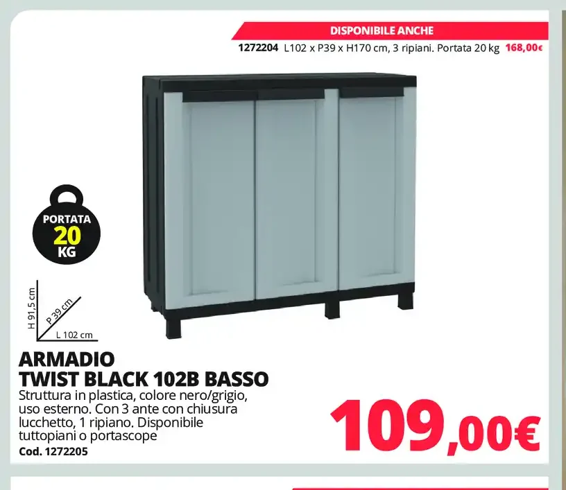 Armadio Twist Black 102B Basso