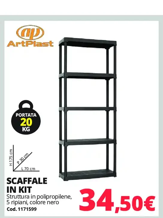 Scaffale in kit