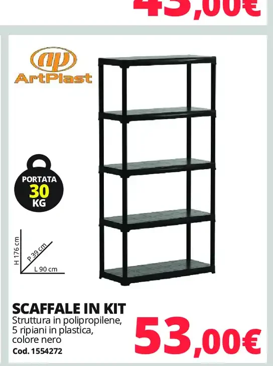 Scaffale in kit