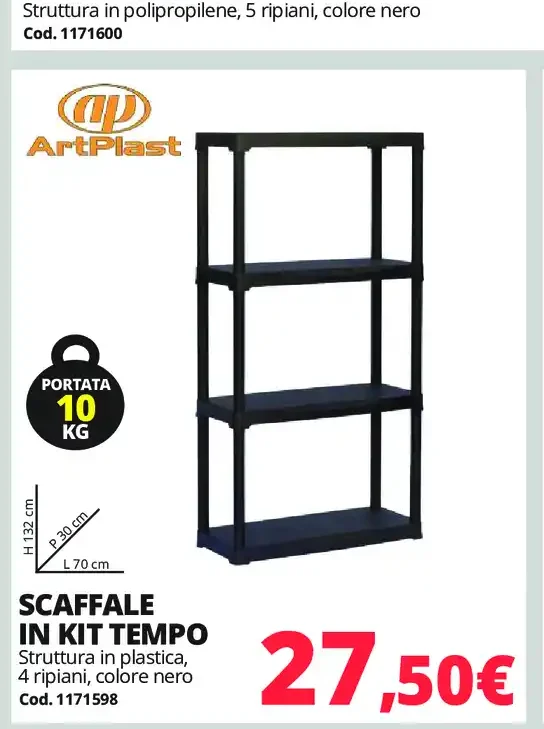 Scaffale in kit tempo
