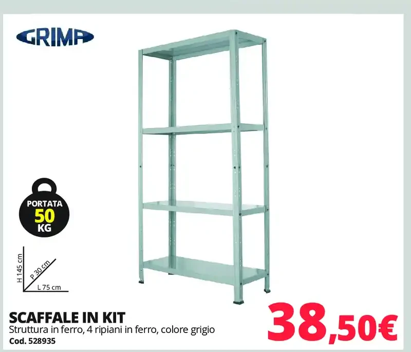 Scaffale in kit