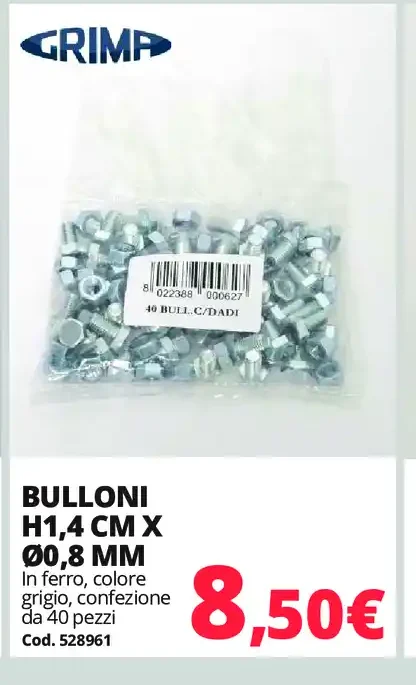 Bulloni H1,4 cm