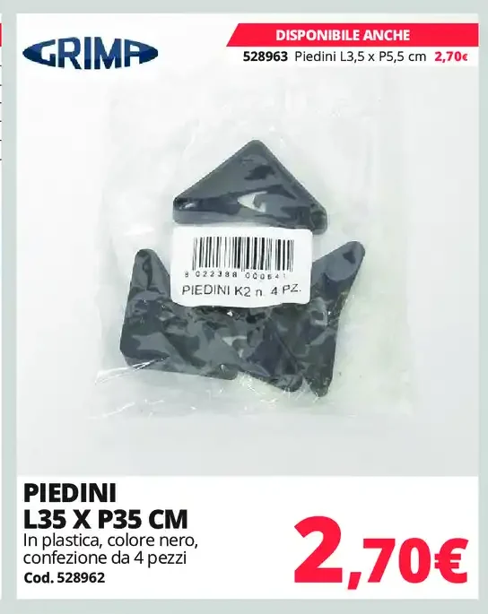 Piedini L35 x P35 cm