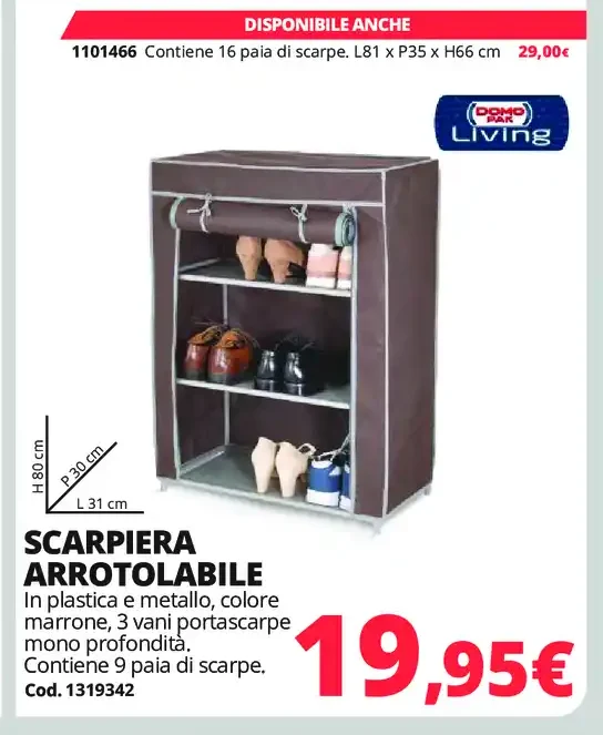 Scarpiera arrotolabile