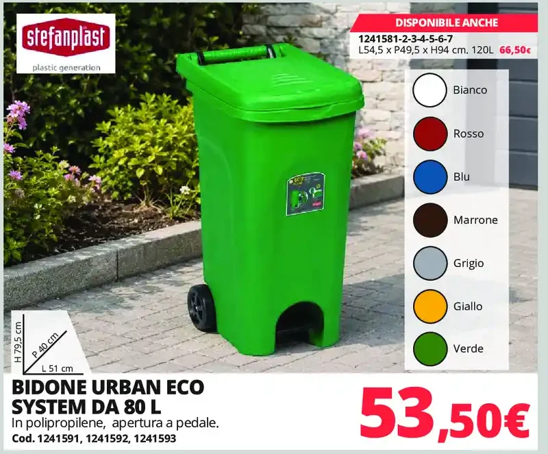 Bidone Urban Eco System da 80 L