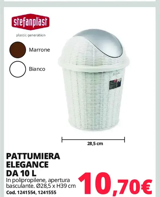 Pattumiera Elegance da 10 L