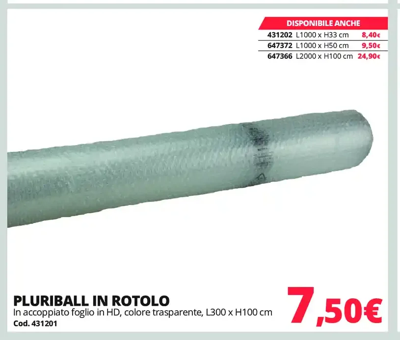 Pluriball in rotolo